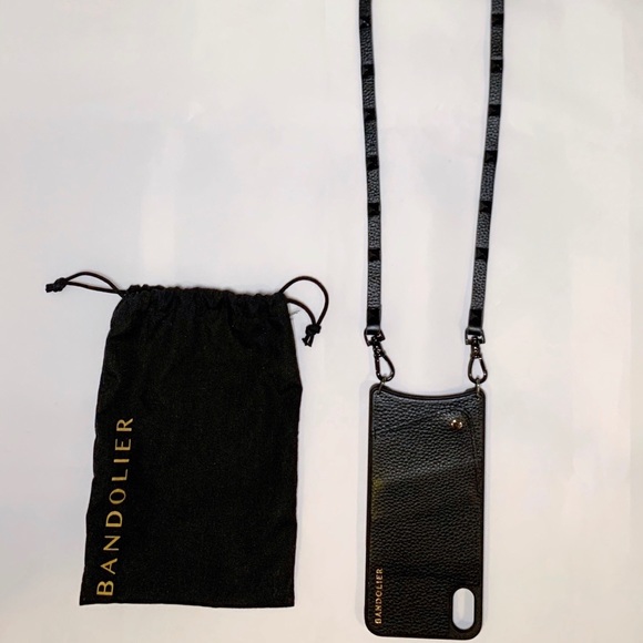 Pebble Leather Crossbody Bandolier (iPhone XS Max) - Picture 2 of 5